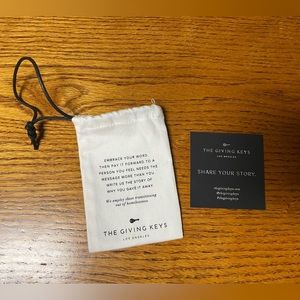 The Giving Keys Jewelry Bag and Story Card